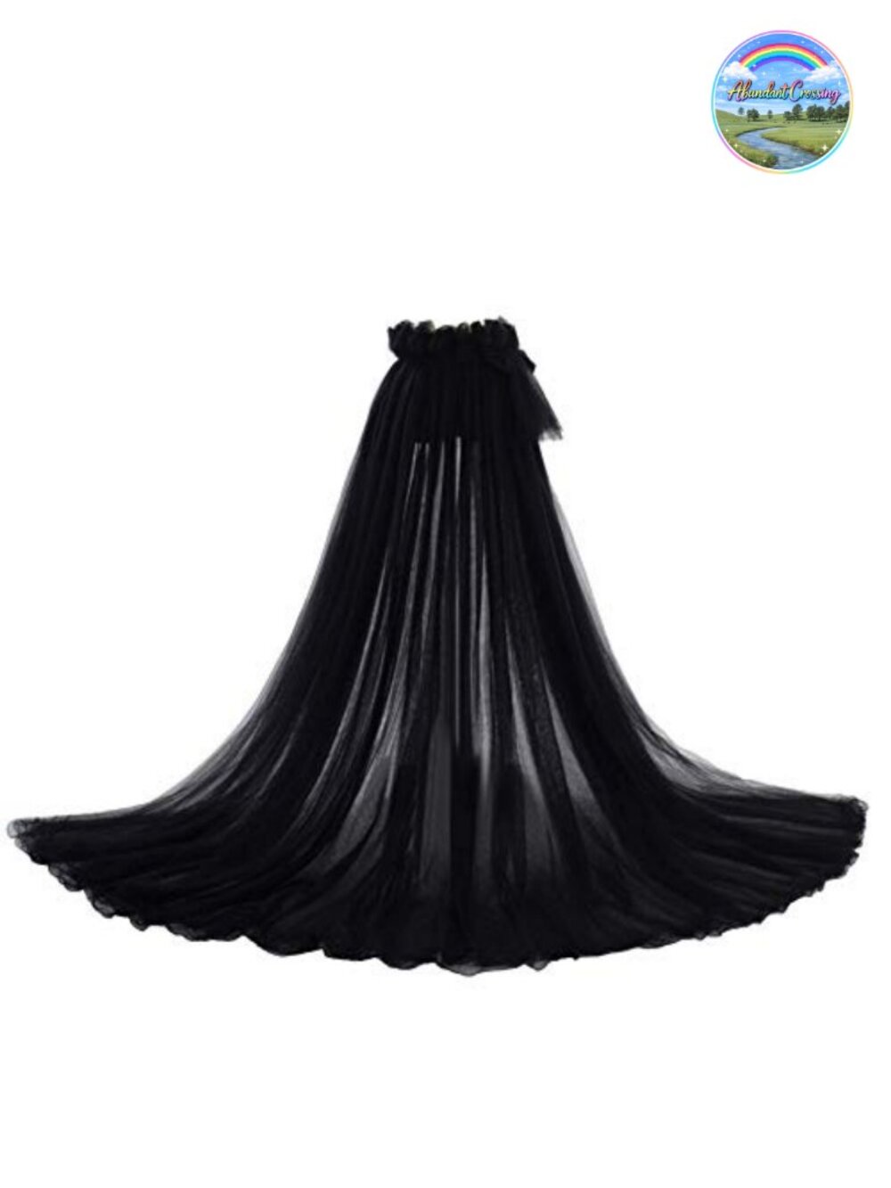 Women 5-Layer Tulle Tutu Long Train Maxi Skirt for Wedding Prom